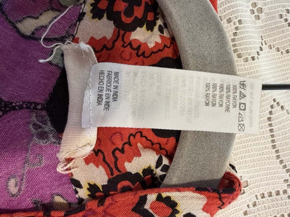 Free People Little Wing Mix Print Kimono Womens OS Multi Color Boho Cutout Back - Picture 9 of 9